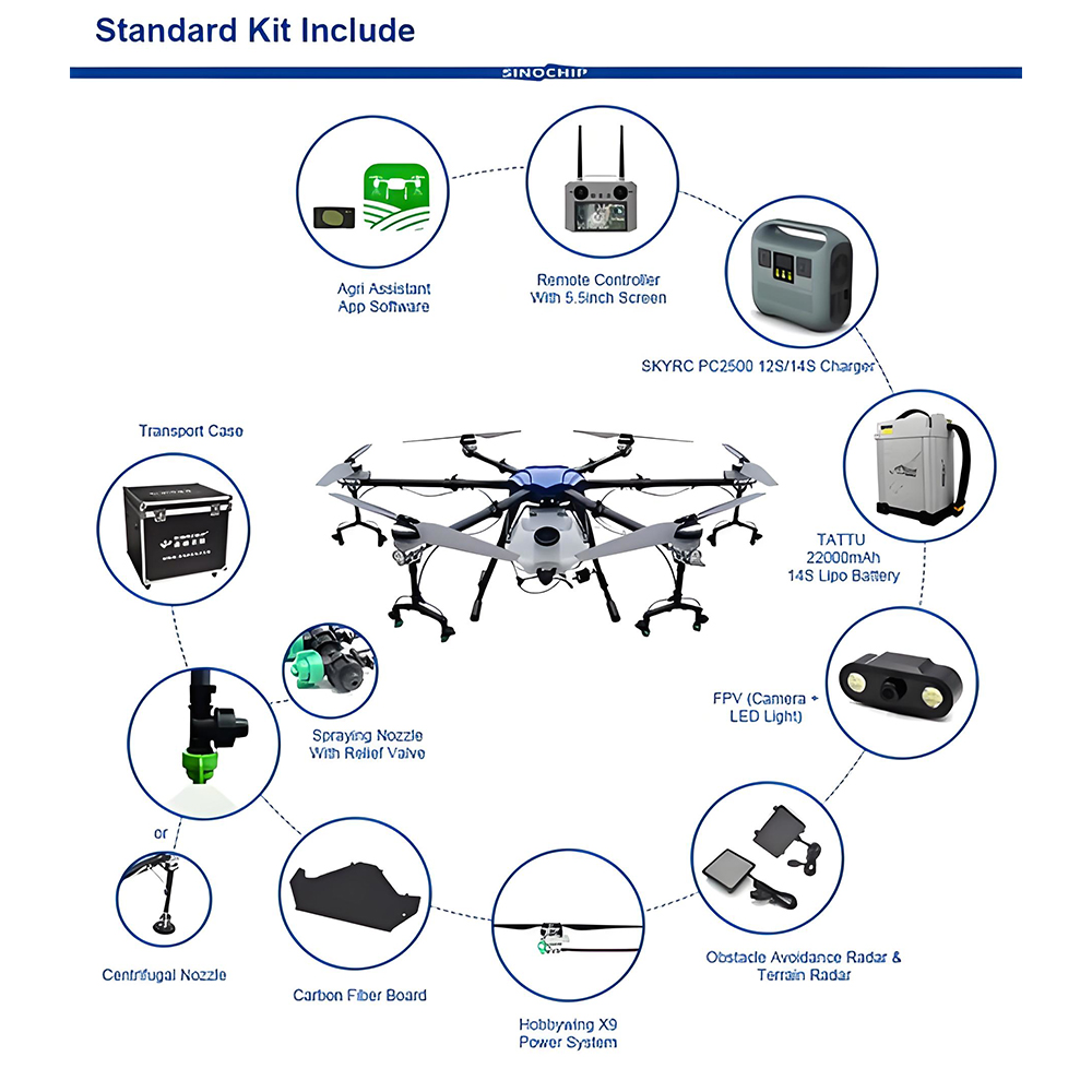 Df-T26: 25L 6-Axis Agricultural Crop Protection Fertilizing Drone
